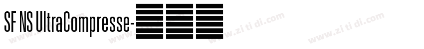 SF NS UltraCompresse字体转换